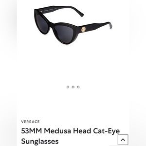 53MM Medusa Head Cat-Eye Sunglasses. New. Case and authenticity card included.